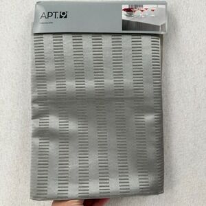 Apt 9 Gray Silver‎ Striped Textured Tablecloth 60x 84"